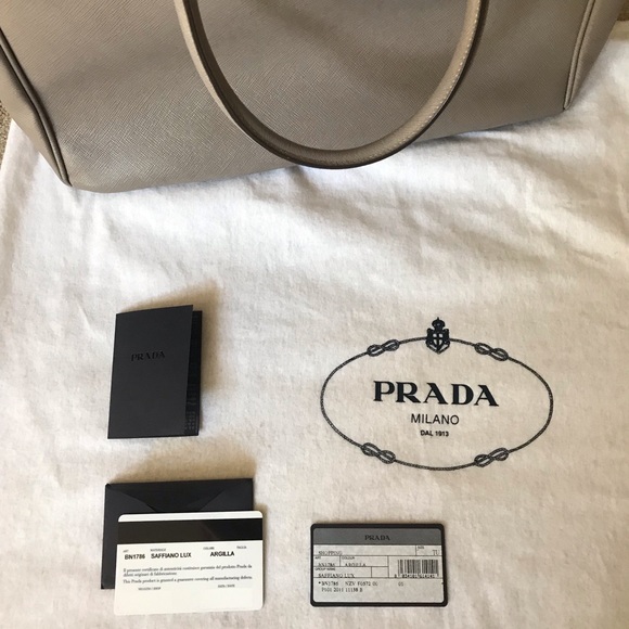 Prada Lux Saffiano Argilla Handbag - Picture 6 of 8